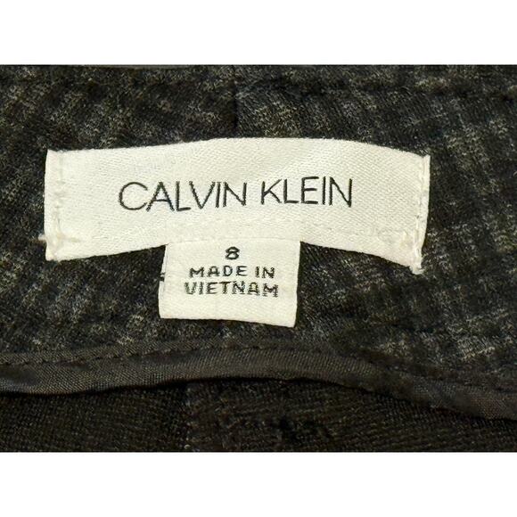 Calvin Klein Black and Gray Checkered Pants, Size 8 - Picture 5 of 6